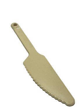 Vintage Tupperware Serrated Edge Cake Or Pie Slicer Knife #1819 Almond Colored